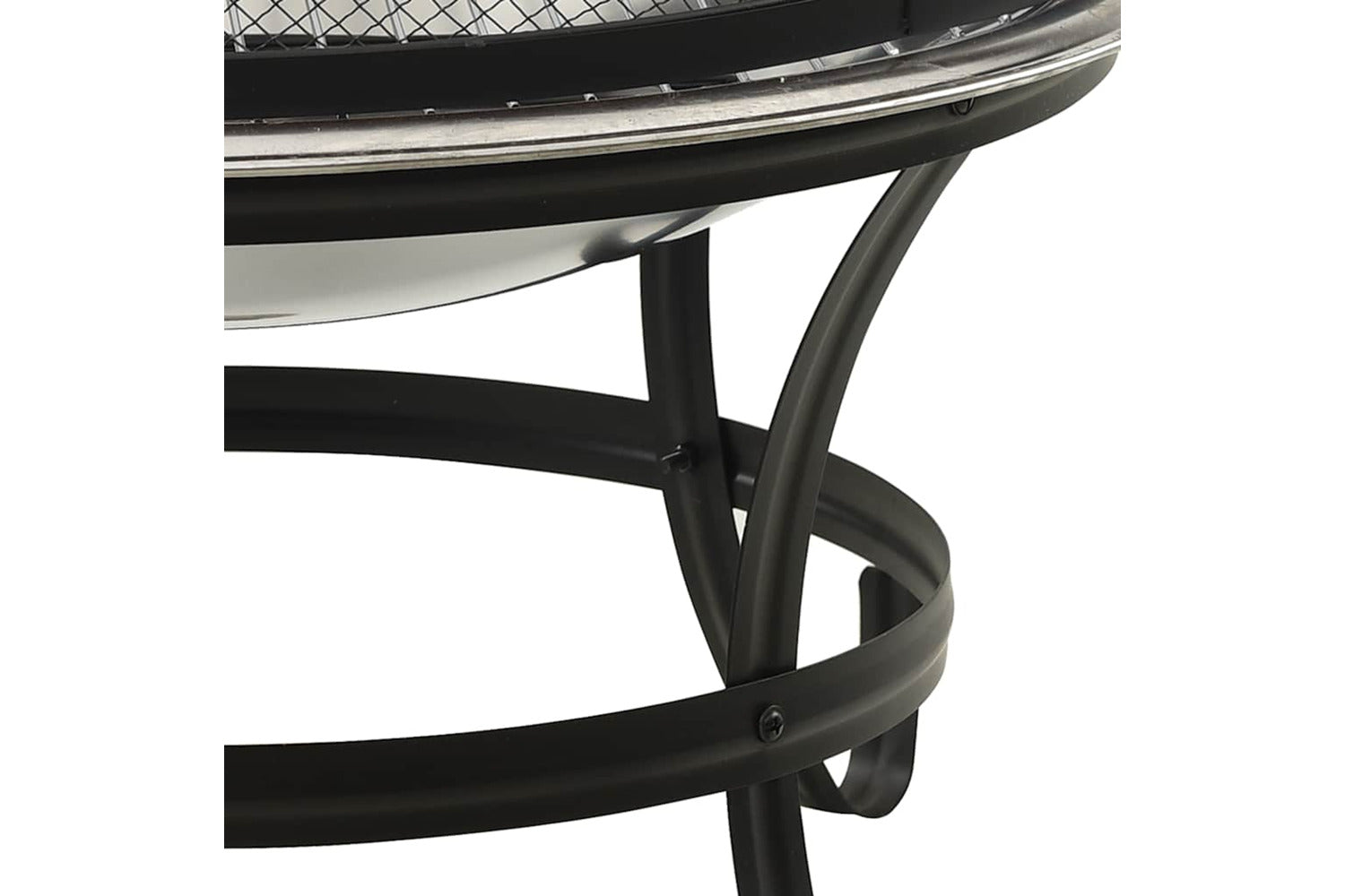 Vidaxl 2-in-1 Fire Pit And Bbq With Poker 56x56x49 Cm Stainless Steel-5
