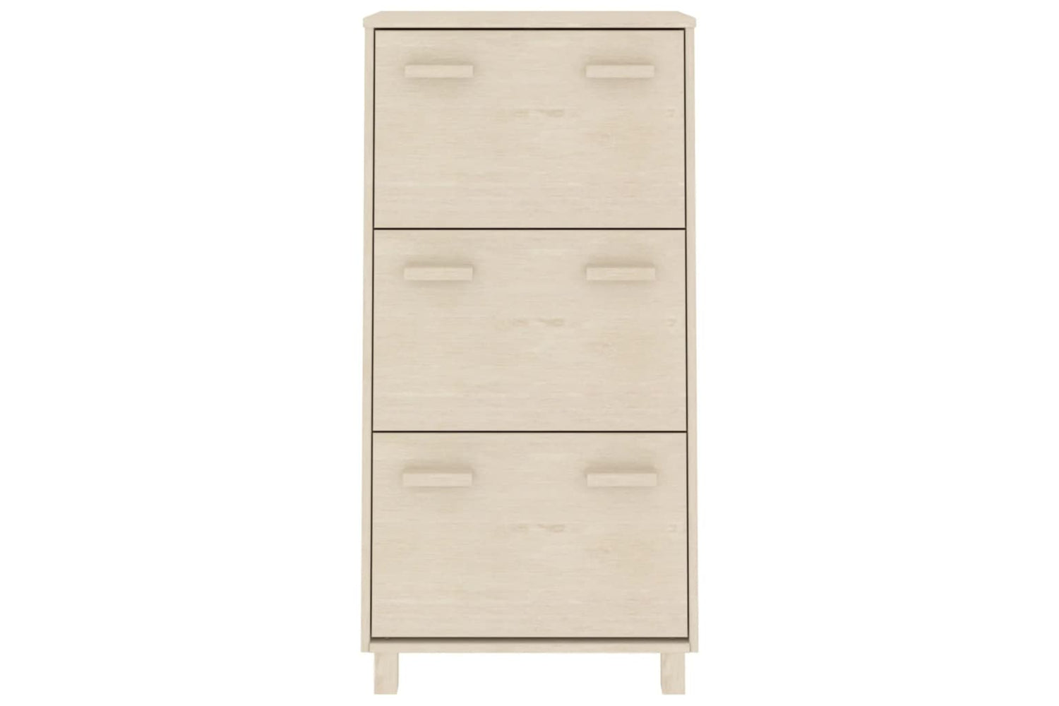 vidaXL Shoe Cabinet Hamar Honey Brown 59.5x35x117cm Solid Wood Pine-2