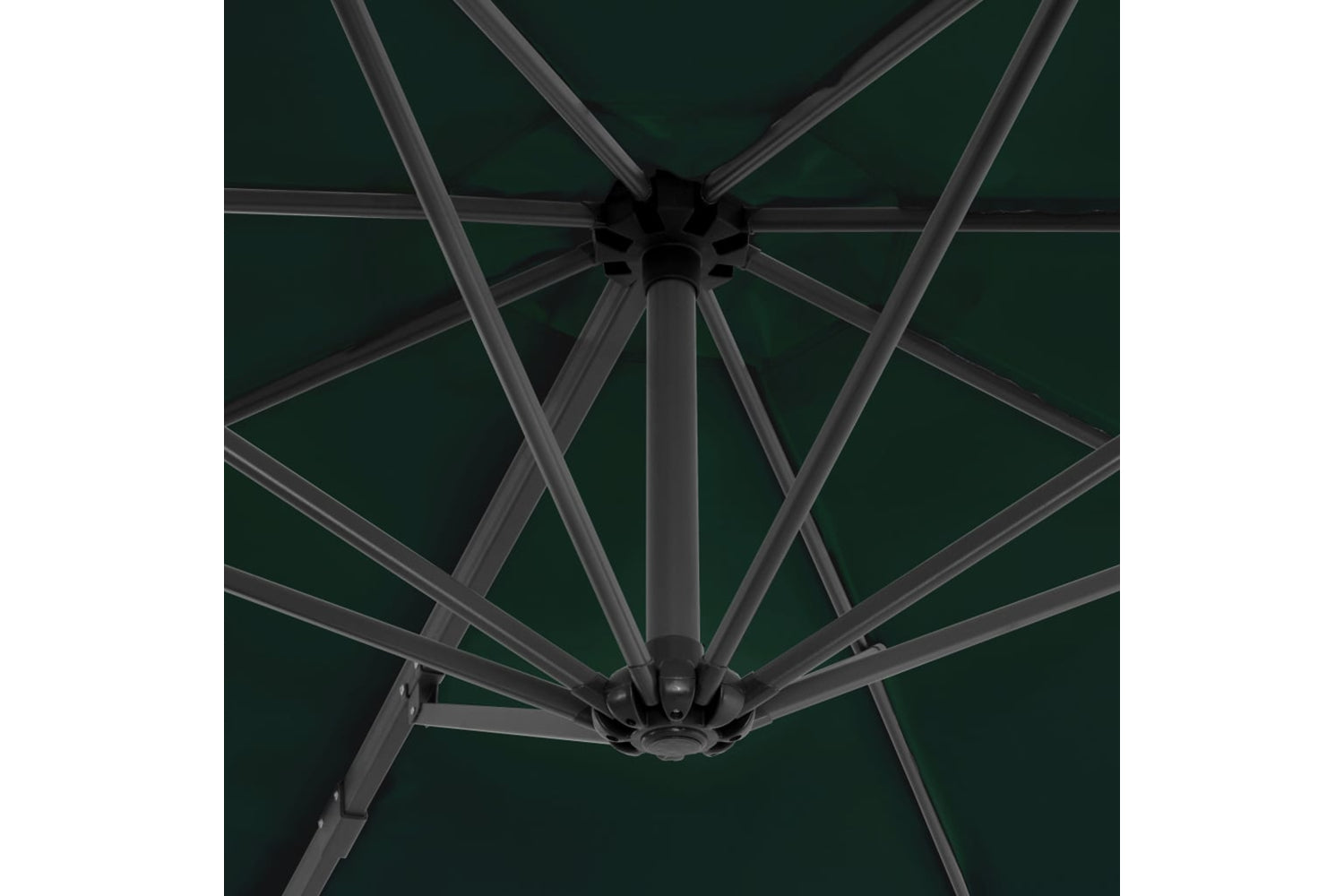 vidaXL 44621 Cantilever Umbrella With Aluminium Pole Green 300cm-5
