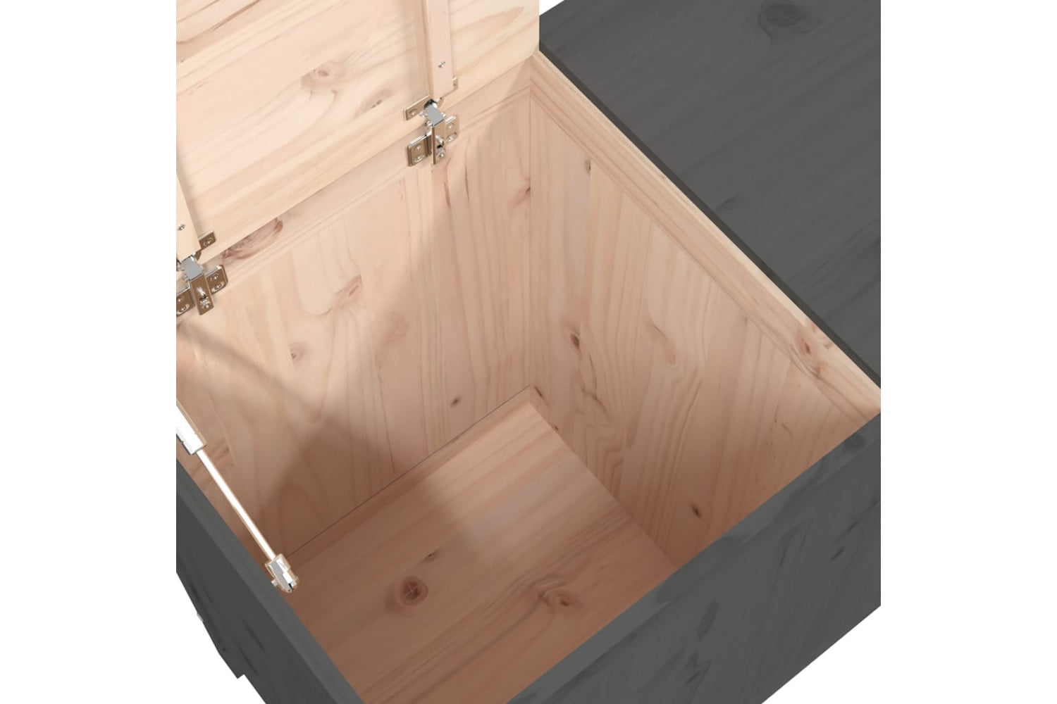 vidaXL 823581 Laundry Box Grey 88.5x44x76cm Solid Wood Pine-7