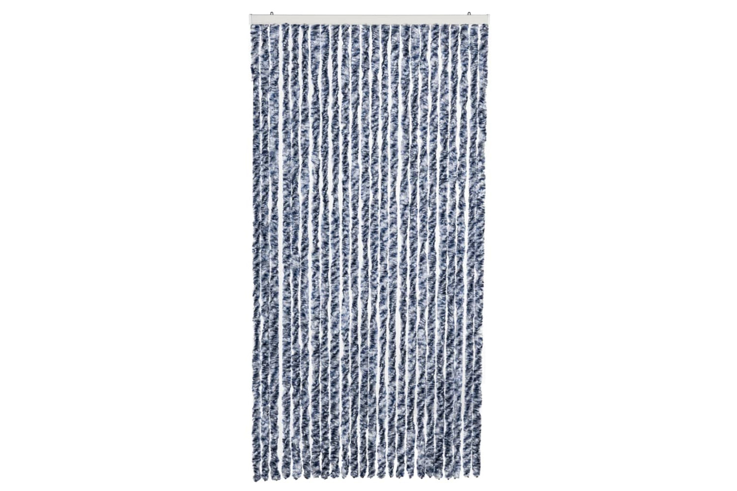 vidaXL Insect Curtain Blue, White And Silver 100x220cm Chenille-2