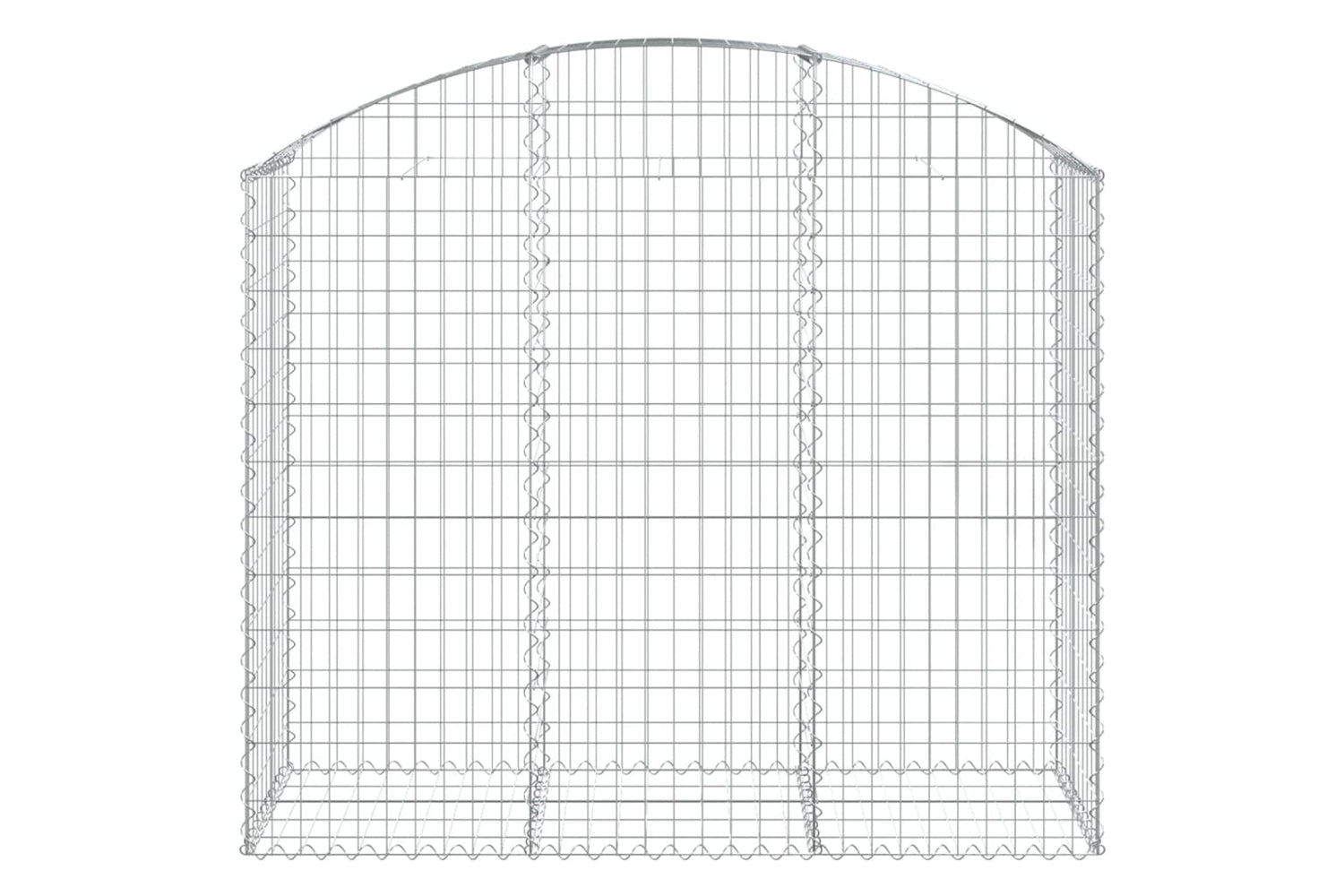vidaXL 153456 Arched Gabion Basket 150x50x120/140cm Galvanised Iron-2