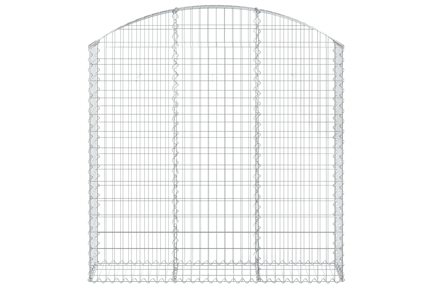 vidaXL 153447 Arched Gabion Basket 150x30x140/160cm Galvanised Iron-2