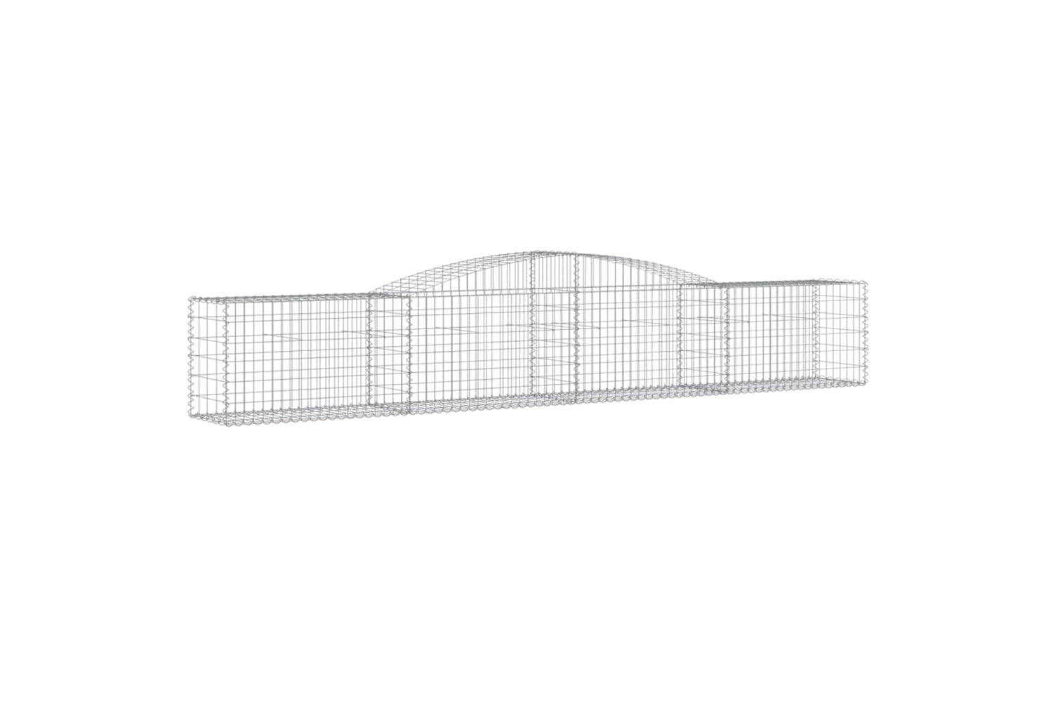vidaXL 3146977 Arched Gabion Baskets 9 Pcs 400x50x60/80cm Galvanised Iron-2