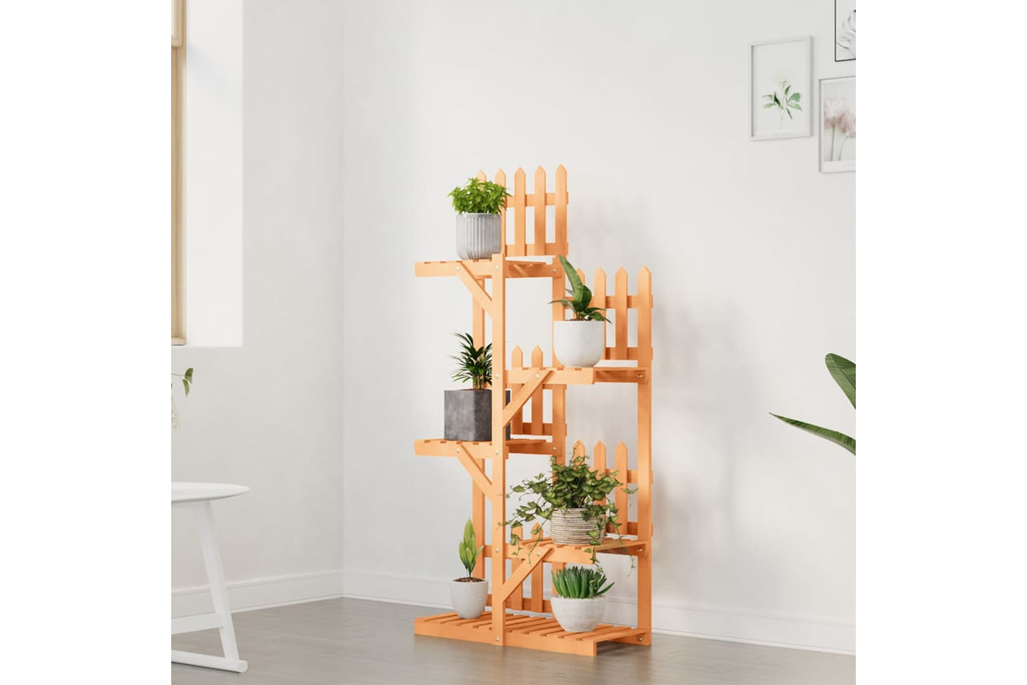 vidaXL 362874 Flower Stand 60x25x130cm Solid Wood Fir-2