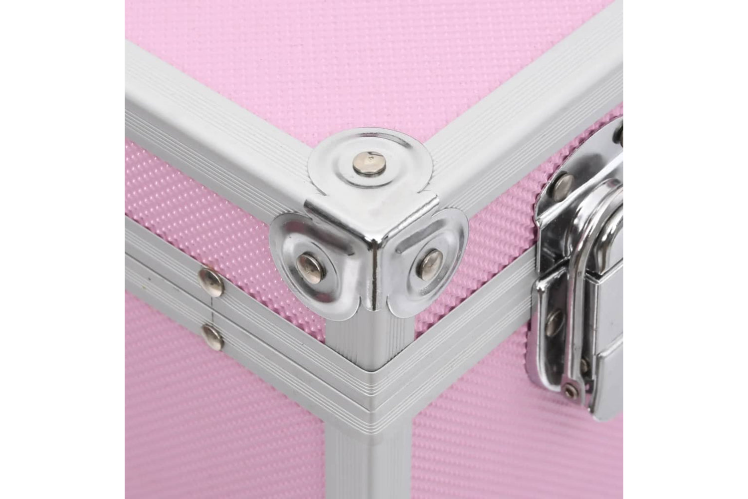 vidaXL 91841 Make-up Case 37x24x40cm Pink Aluminium-7