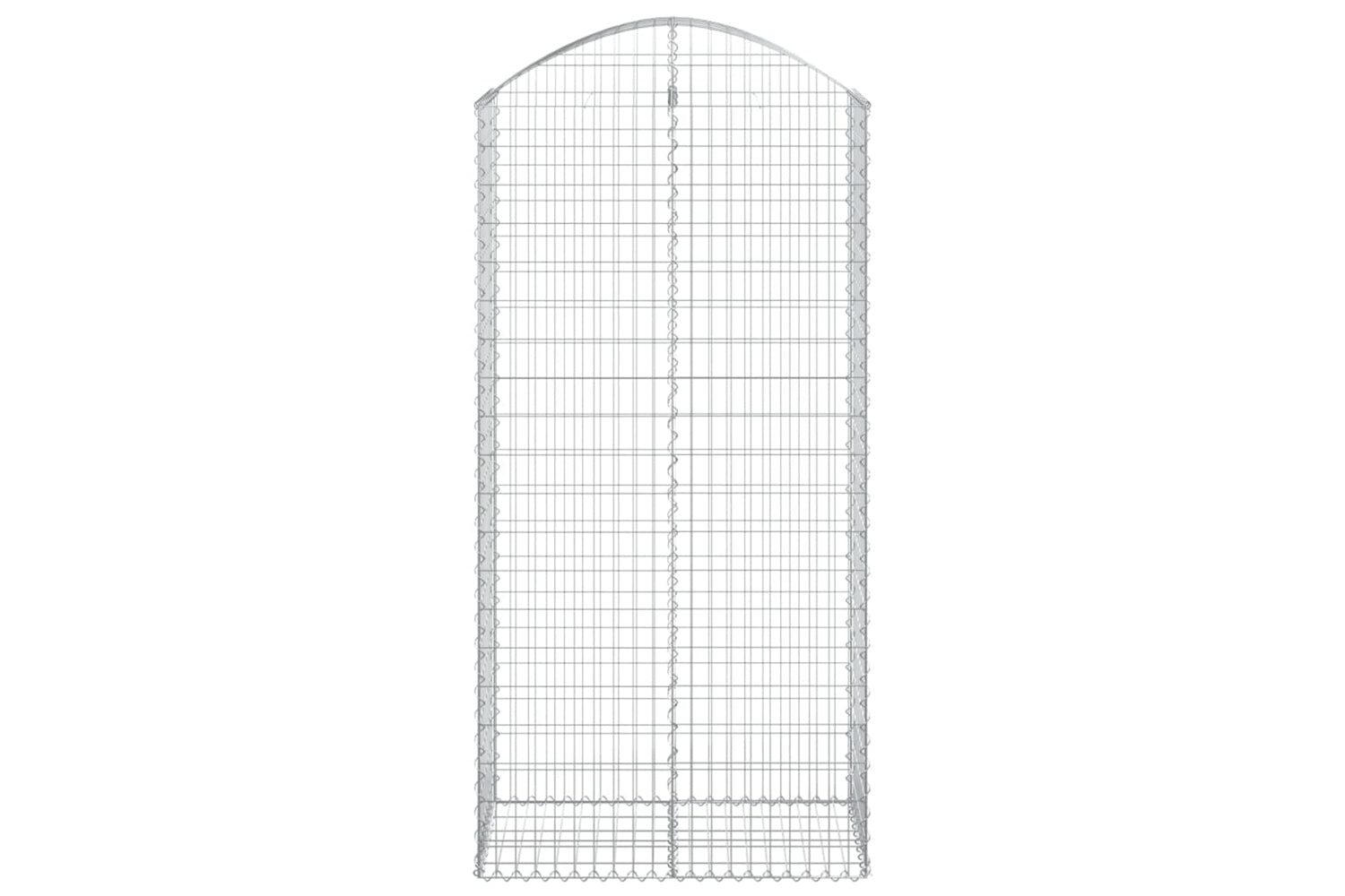 vidaXL 153440 Arched Gabion Basket 100x50x200/220cm Galvanised Iron-2