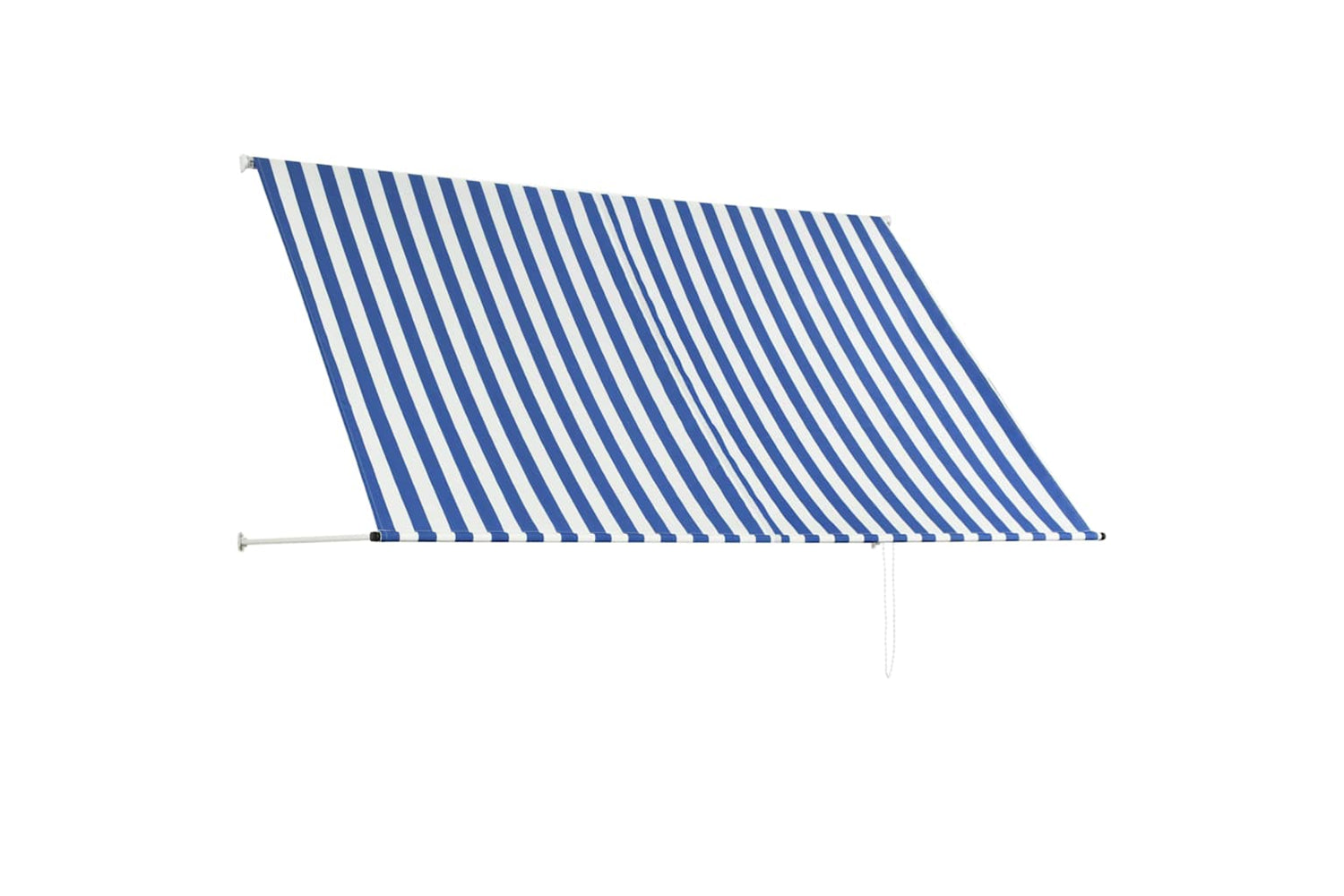 Vidaxl Retractable Awning 250x150 Cm Blue And White-3