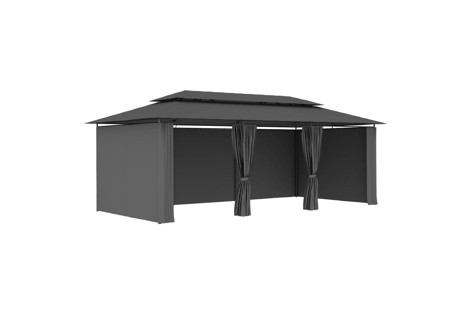 vidaXL 47966 Gazebo With Curtains 600x298x270cm Anthracite-3