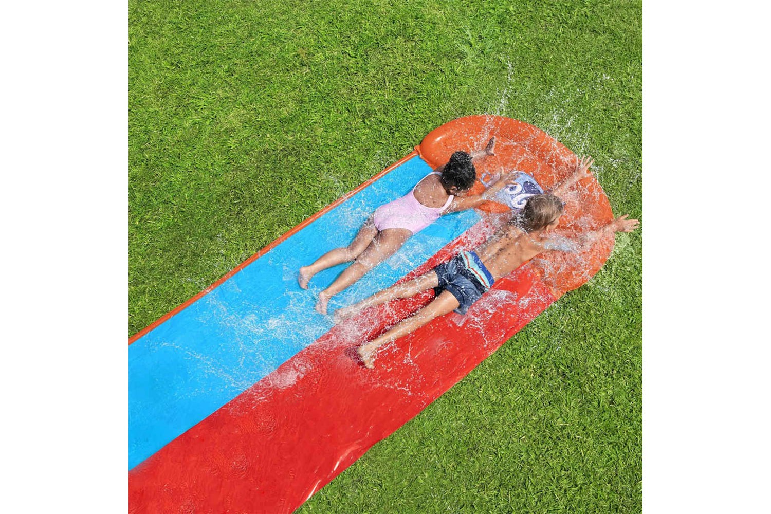 Bestway 93320 H2ogo Water Slide Tsunami Splash Ramp Double Slide-3