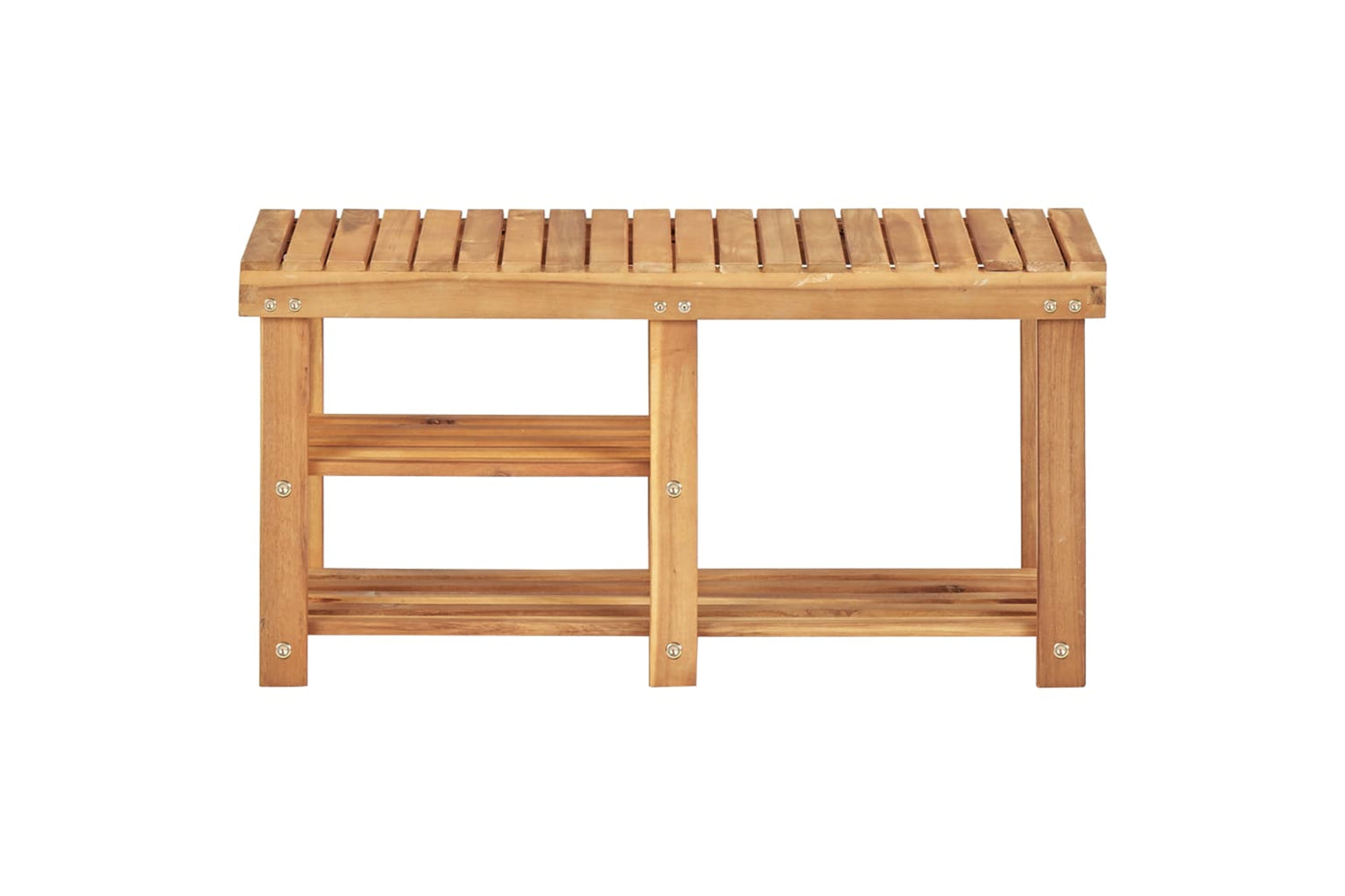 vidaXL 45932 Shoe Rack 90x32x46cm Solid Acacia Wood-2