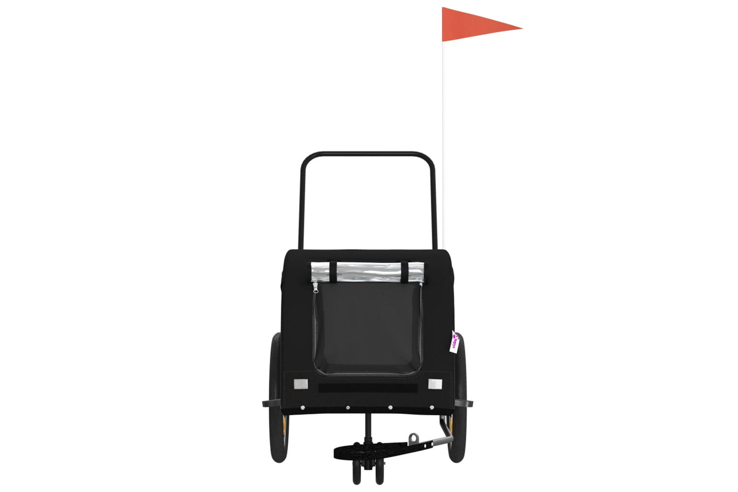 Vidaxl 94024 Pet Bike Trailer Black Oxford Fabric And Iron-2