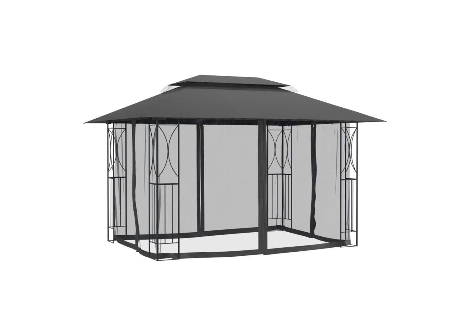 vidaXL 360144 Gazebo With Sidewalls Anthracite 400x300x270cm Steel-2