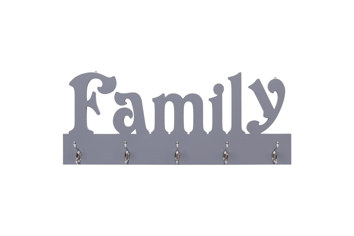 vidaXL 284246 Wall Mounted Coat Rack Family Grey 74x29.5cm-2