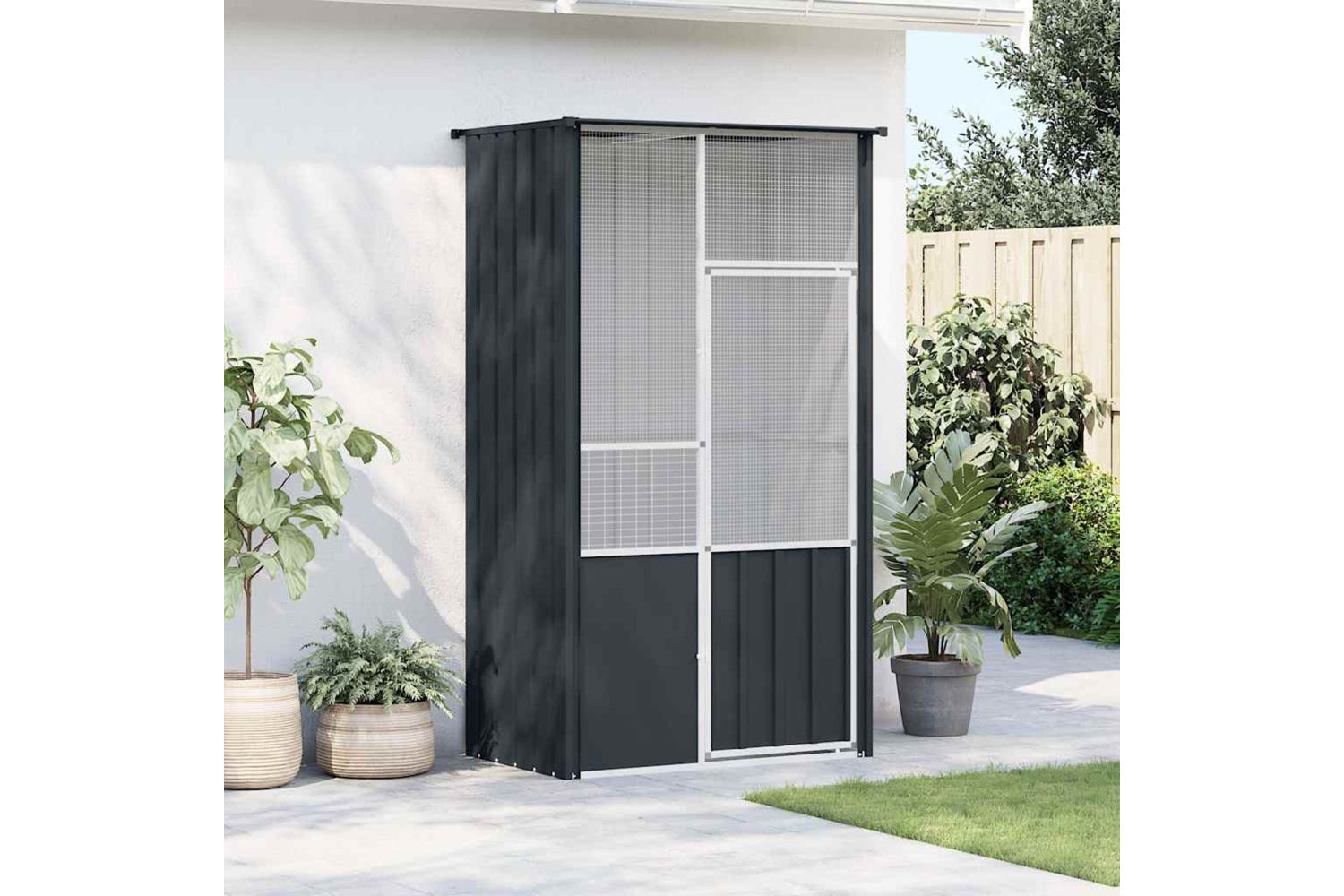 Vidaxl Bird Cage Anthracite 115x78x200 Cm Galvanised Steel-2
