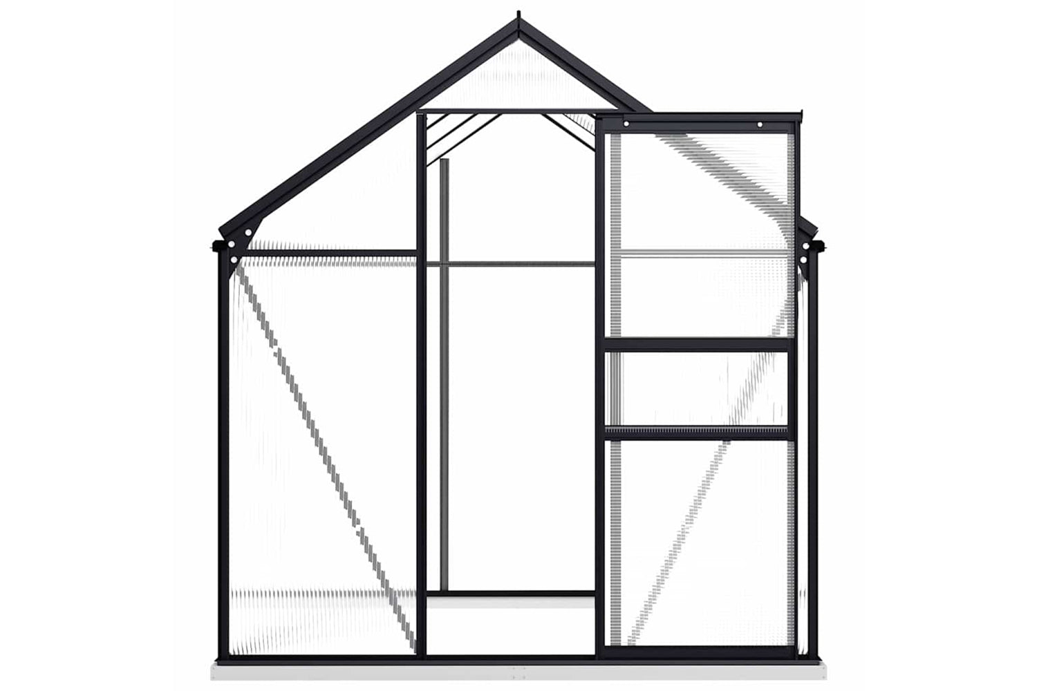 Vidaxl 48215 Greenhouse With Base Frame Anthracite Aluminium 3.61 Mâ²-3