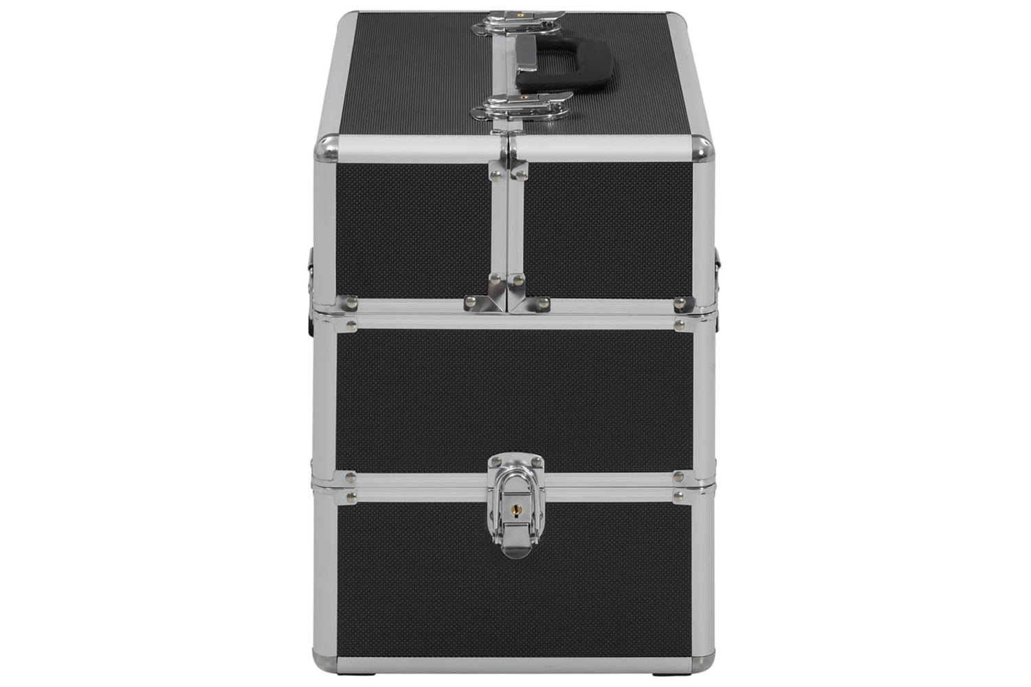vidaXL 91837 Make-up Case 37x24x35cm Black Aluminium-3