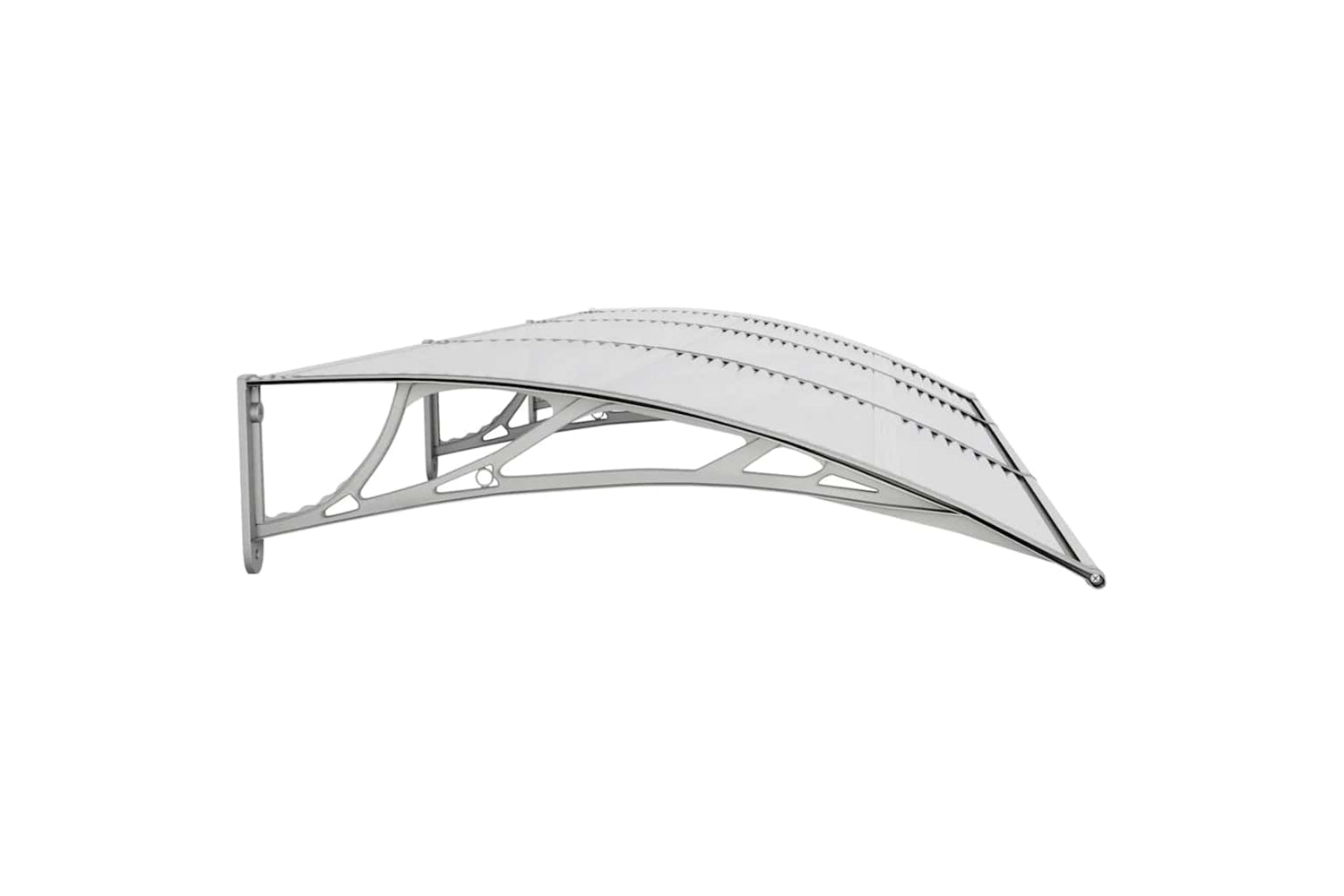 vidaXL Door Canopy Grey 300x100cm Polycarbonate-4
