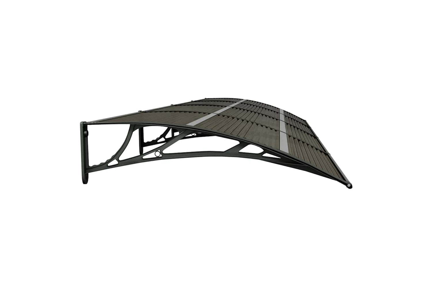 vidaXL Door Canopy Black 400x100cm Polycarbonate-4