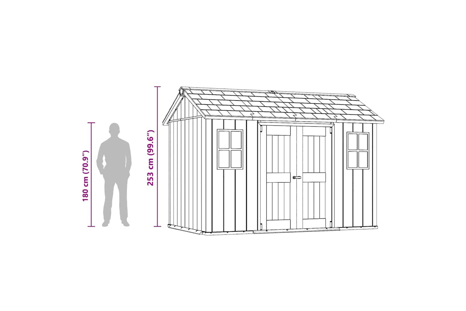 Keter 418557 Garden Shed Oakland 1175 Anthracite-8