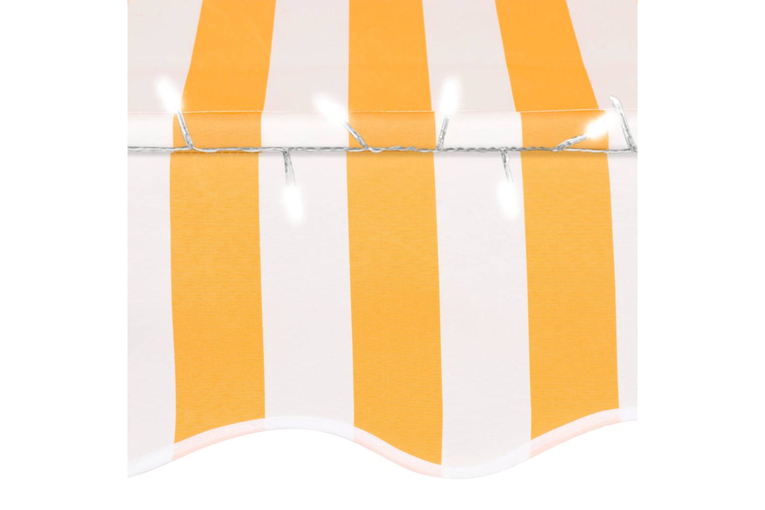 vidaXL 145861 Manual Retractable Awning With Led 400cm White And Orange-5