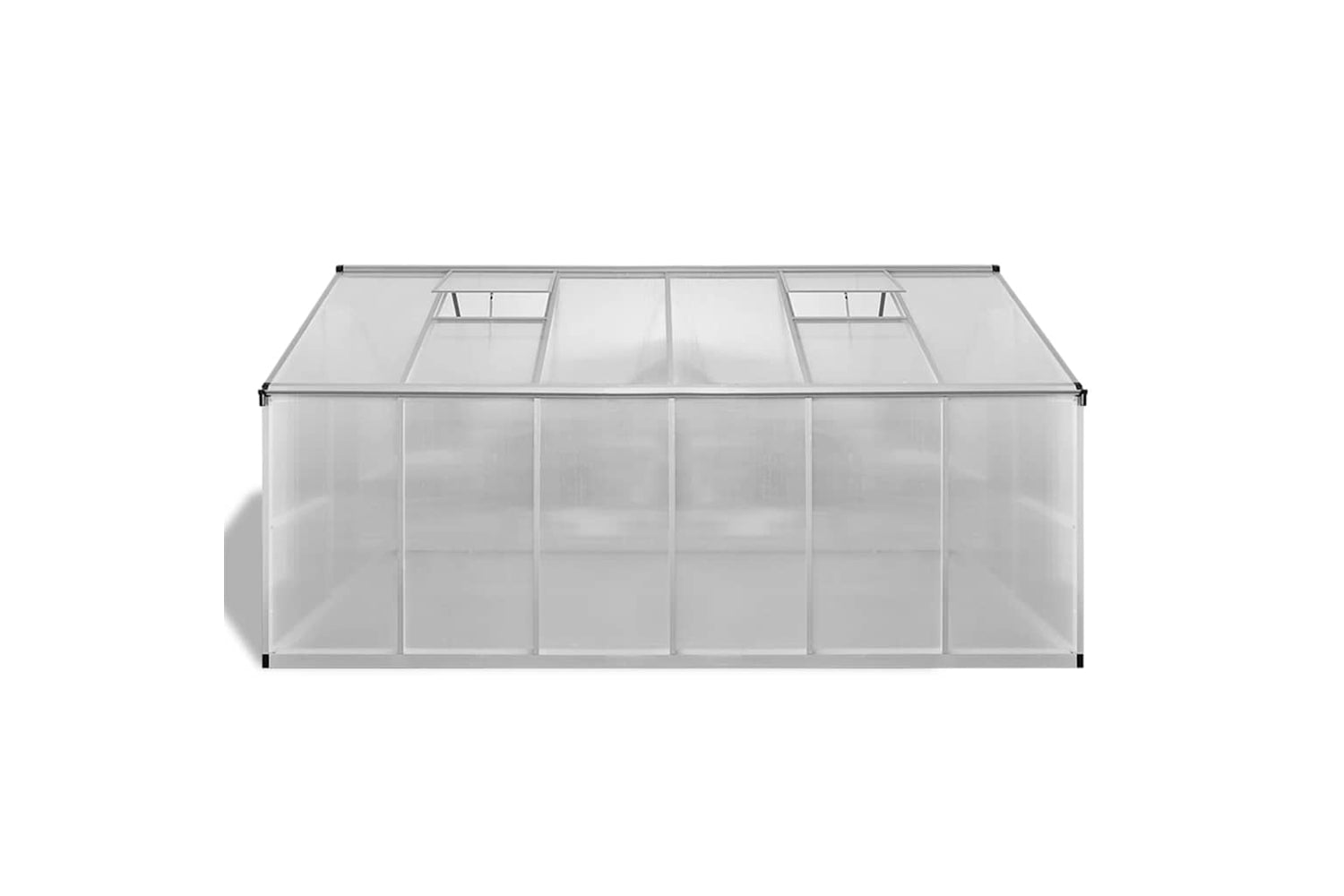Vidaxl Reinforced Aluminium Greenhouse With Base Frame 9.025 MÂ²-4