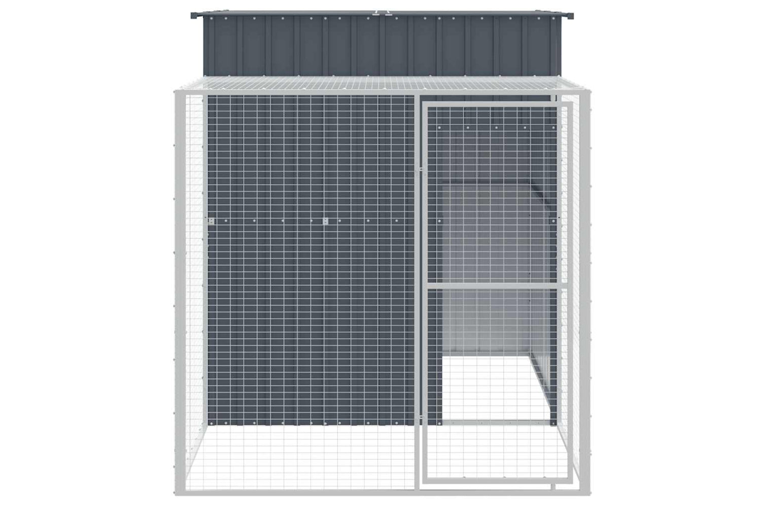 Vidaxl Chicken Cage With Run Anthracite 165x251x181 Cm Galvanised Steel-2