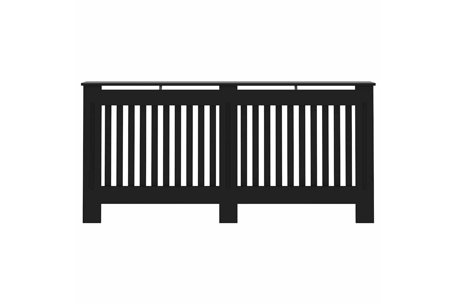 vidaXL Radiator Cover Black 172x19x81.5cm Mdf-3