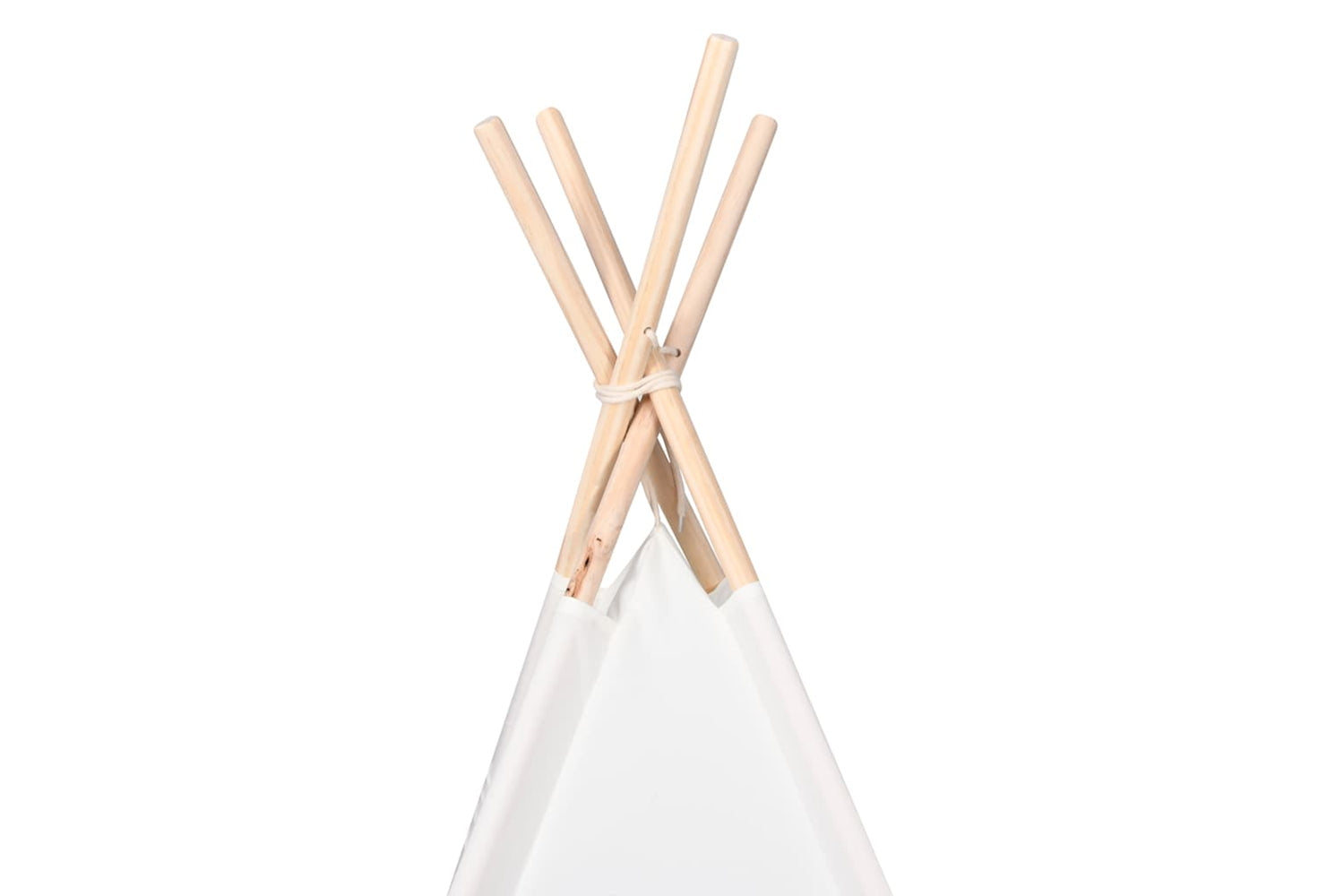 Vidaxl Children Teepee Tent With Bag Peach Skin White 120x120x150 Cm-4