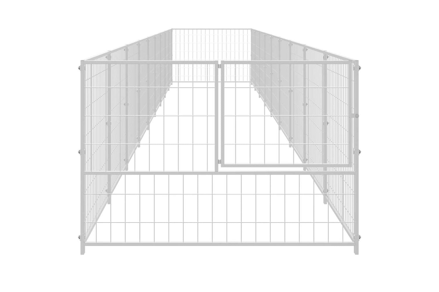 Vidaxl 3082107 Dog Kennel Silver 9 M2 Steel-3