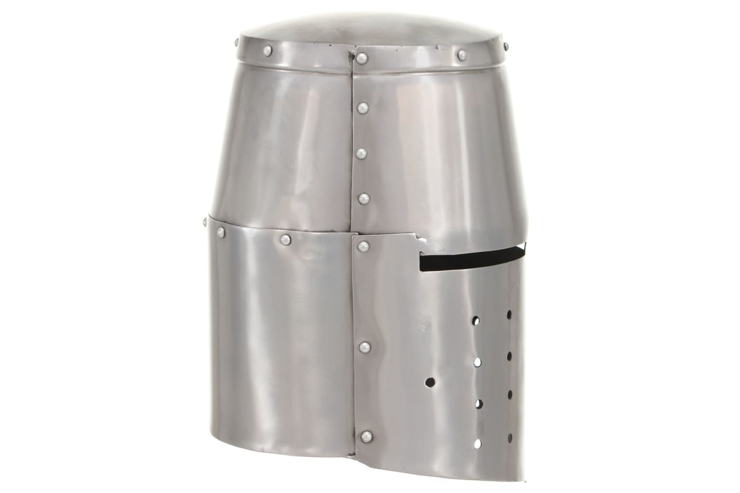 vidaXL 286117 Medieval Knight Helmet Antique Replica Larp Silver Steel-3