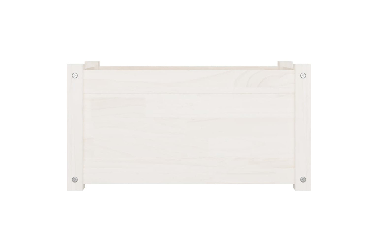 vidaXL 810707 Garden Planters 2 Pcs White 60x31x31cm Solid Pinewood-3