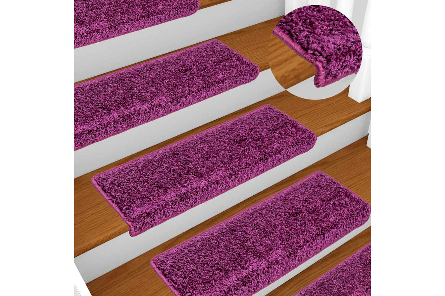 vidaXL 149825 Stair Mats 10 Pcs 65x21x4cm Violet-3