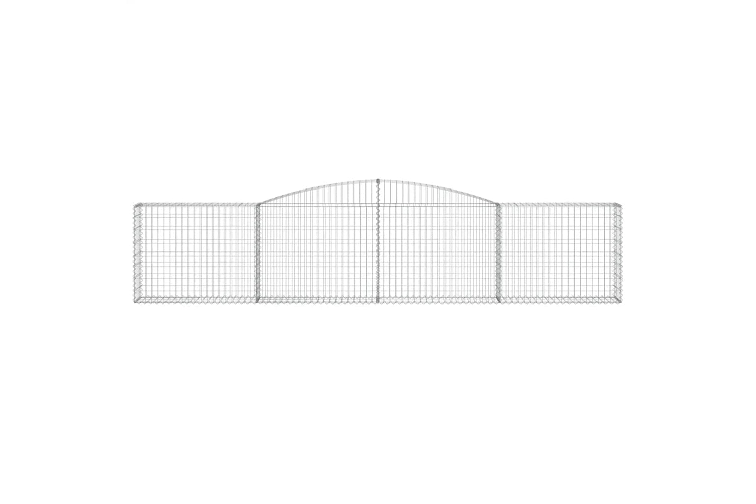 vidaXL 3146857 Arched Gabion Baskets 6 Pcs 400x30x80/100cm Galvanised Iron-3