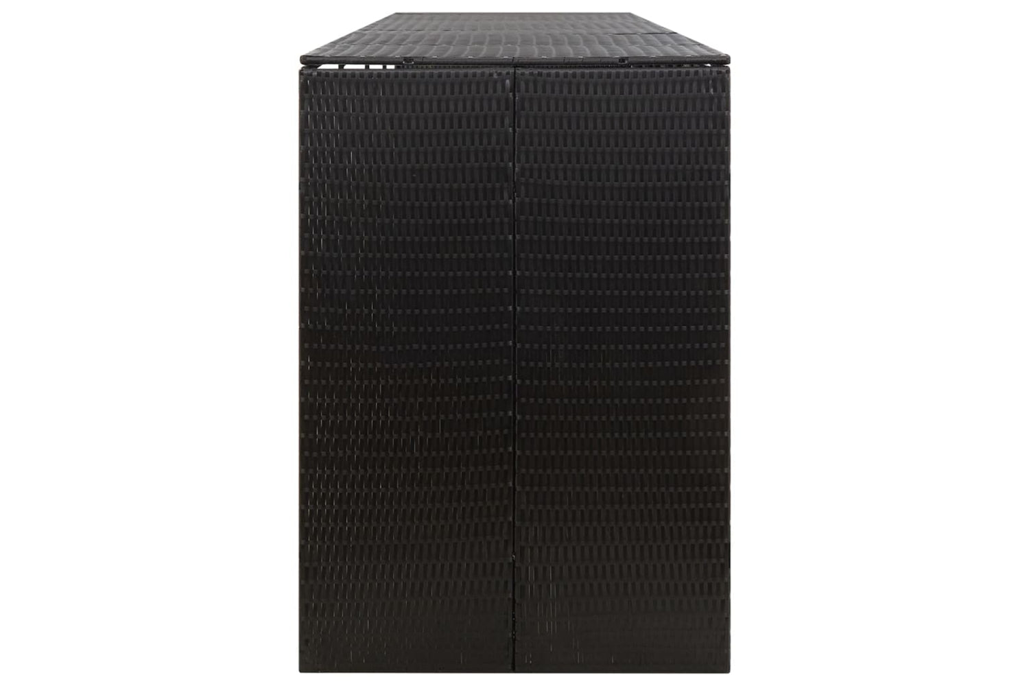 vidaXL 319863 Quadruple Wheelie Bin Shed Black 274x80x117cm Poly Rattan-5