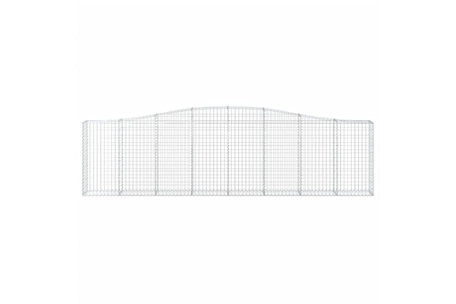 vidaXL 3145826 Arched Gabion Baskets 2 Pcs 400x30x100/120cm Galvanised Iron-3