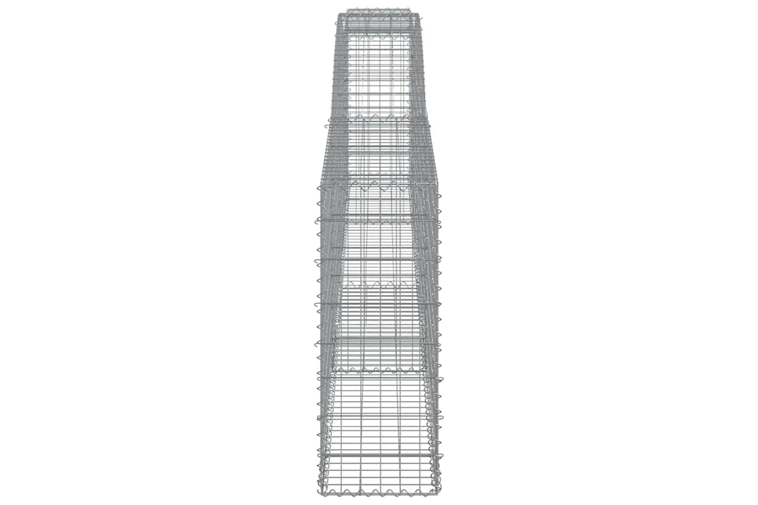 vidaXL 3146857 Arched Gabion Baskets 6 Pcs 400x30x80/100cm Galvanised Iron-4