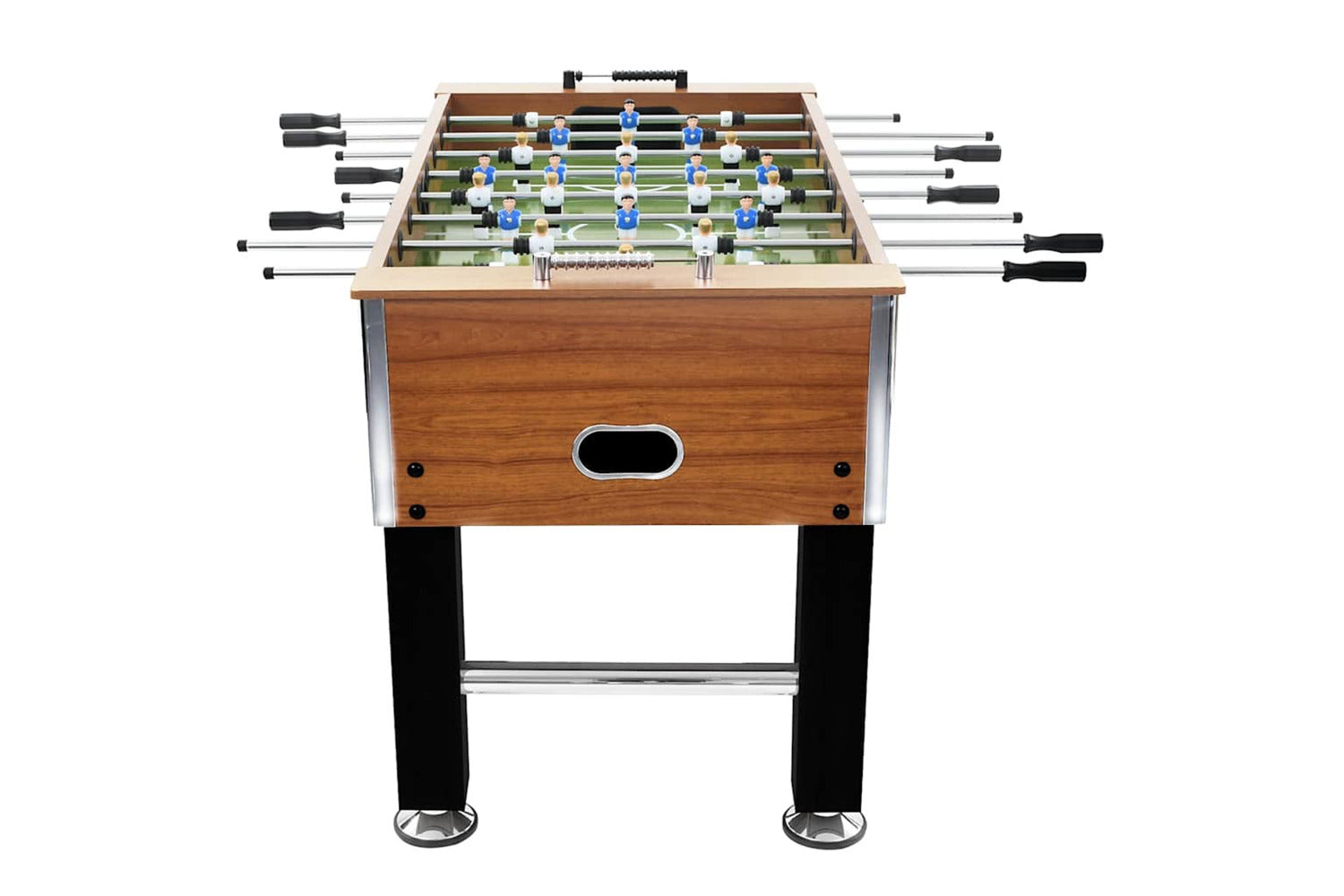 Vidaxl Football Table Steel 60 Kg 140x74.5x87.5 Cm Light Brown And Black-3