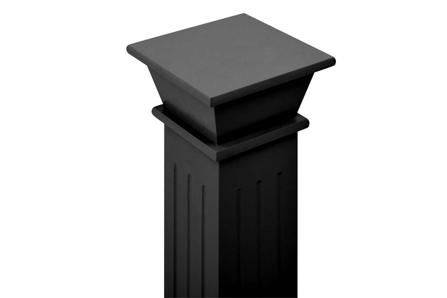 vidaXL 323970 Classic Square Pillar Plant Stand Black 17x17x66cm Mdf-4