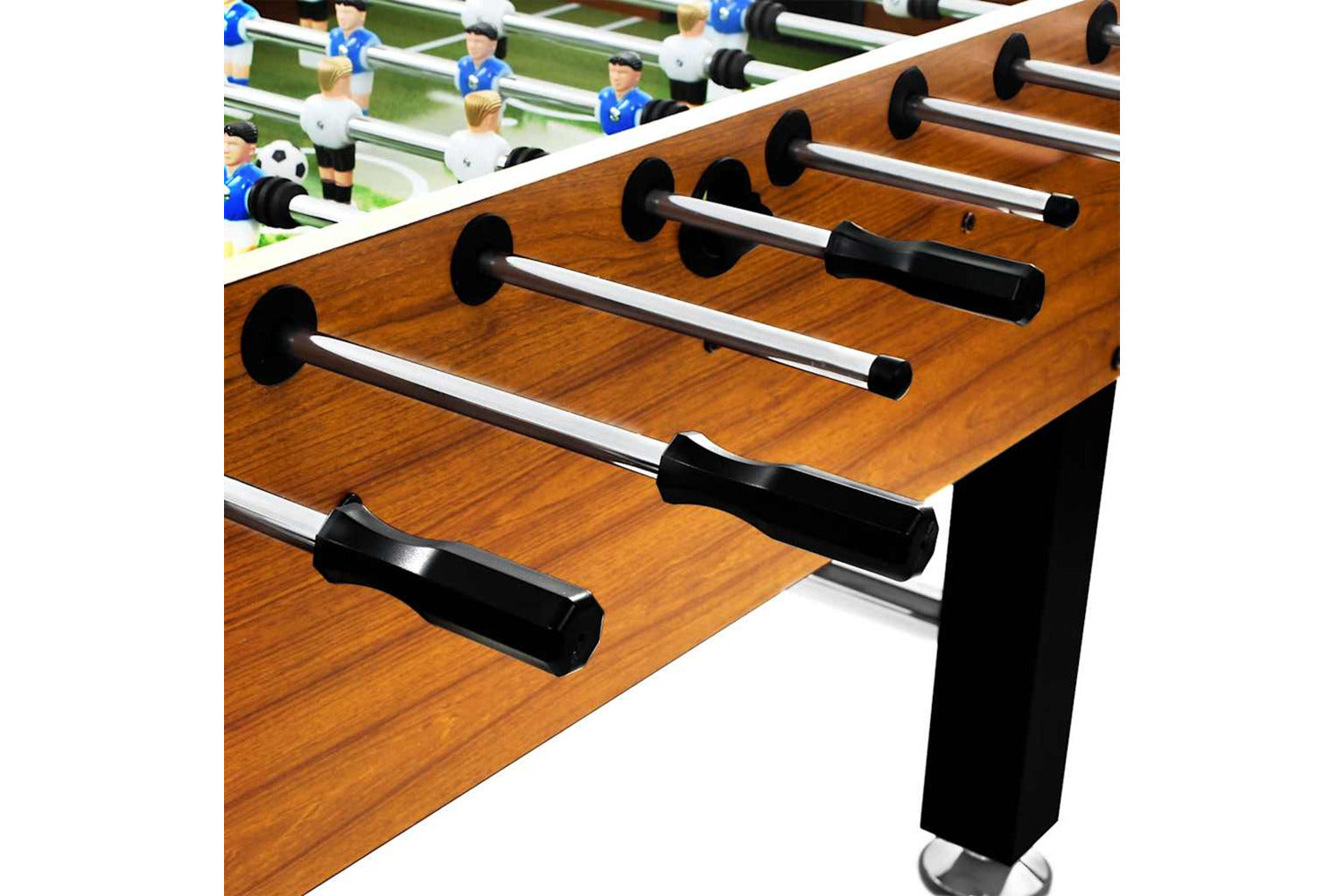 Vidaxl Football Table Steel 60 Kg 140x74.5x87.5 Cm Light Brown And Black-8