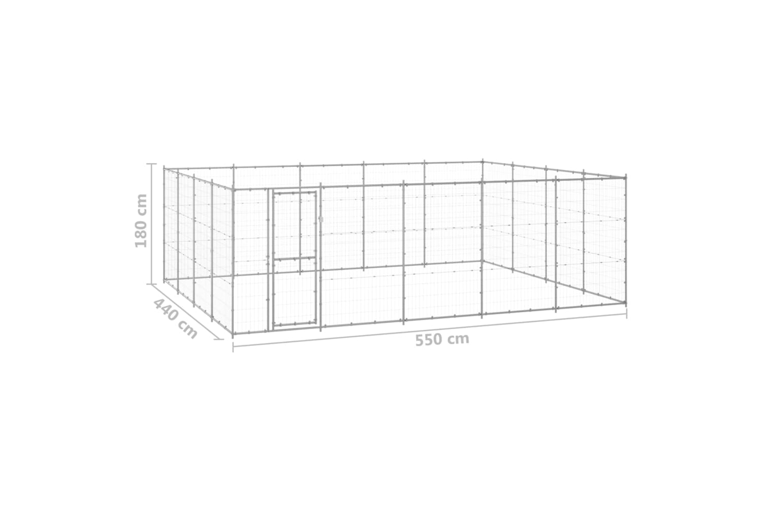 Vidaxl 3082319 Outdoor Dog Kennel Galvanised Steel 24.2 M2-6