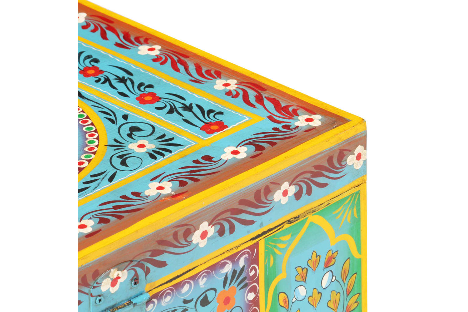 vidaXL 323540 Hand Painted Storage Box 50x40x40cm Solid Mango Wood-6