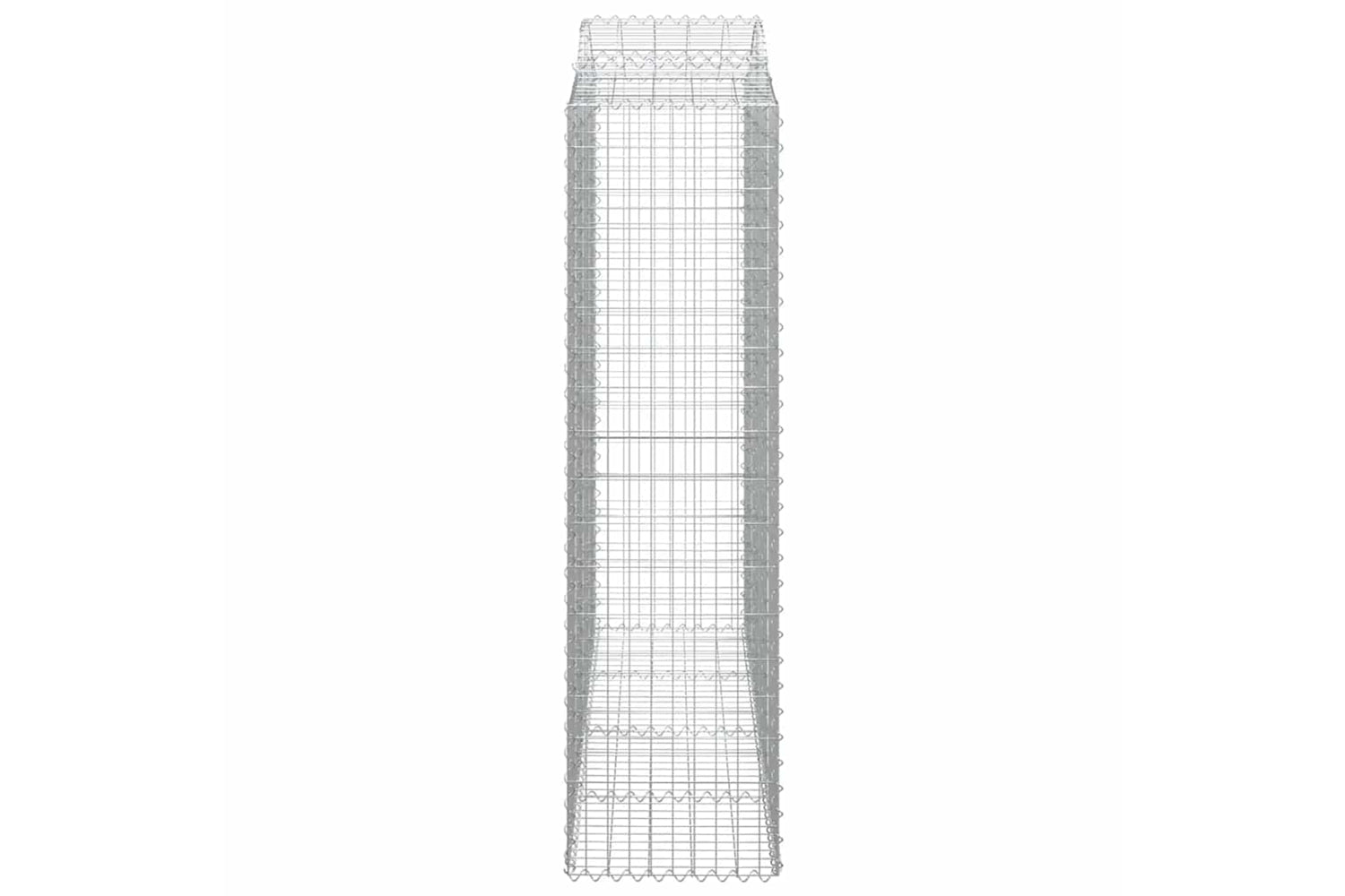 vidaXL 3145724 Arched Gabion Baskets 2 Pcs 200x50x180/200cm Galvanised Iron-4