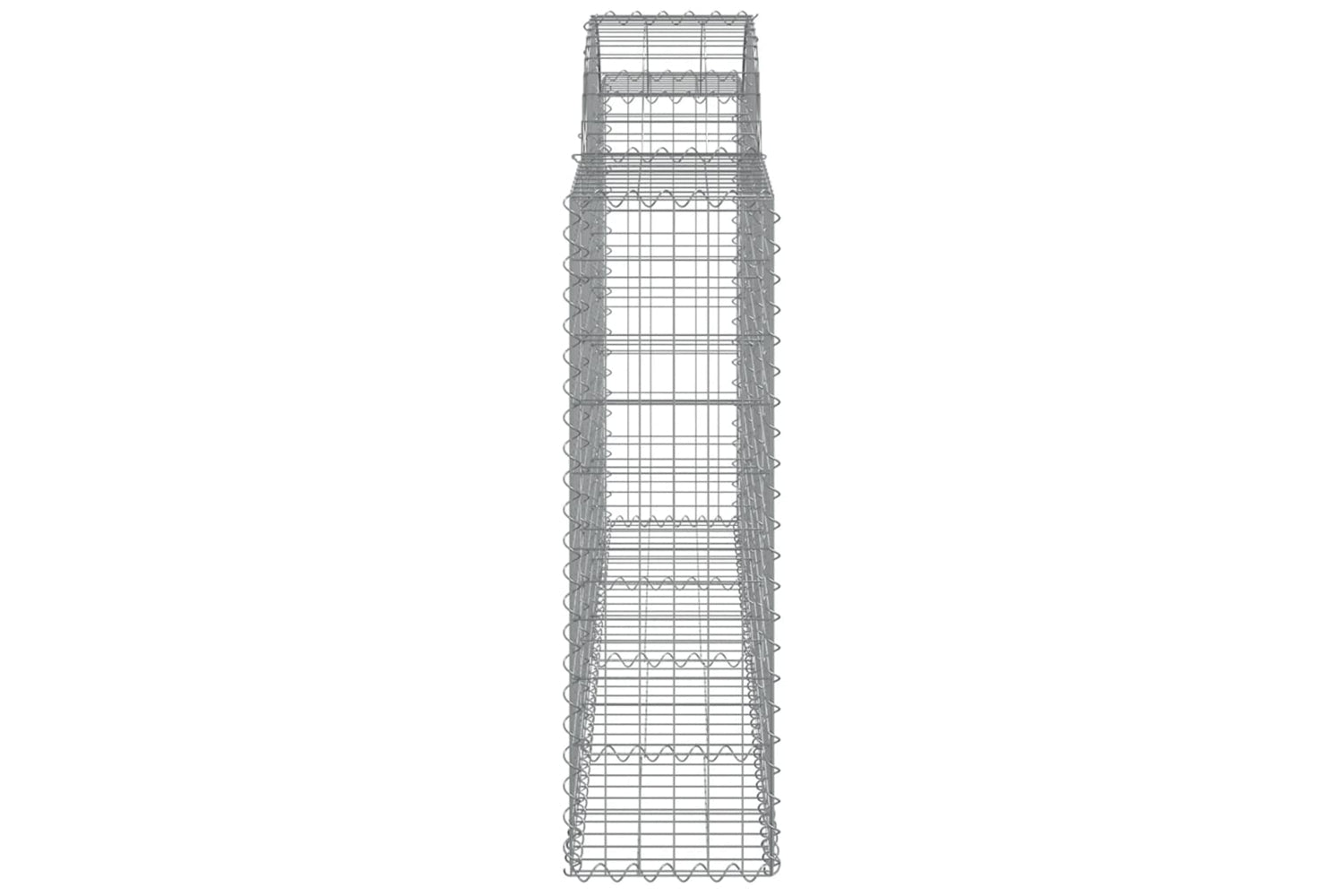 vidaXL 3146120 Arched Gabion Baskets 12 Pcs 200x30x100/120cm Galvanised Iron-4