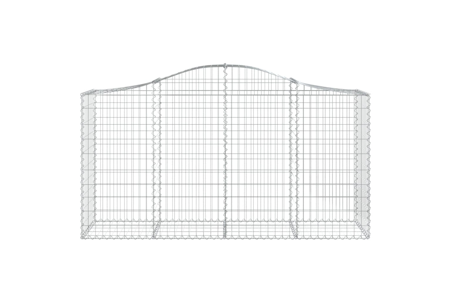 vidaXL 3145657 Arched Gabion Baskets 30 Pcs 200x50x100/120cm Galvanised Iron-3