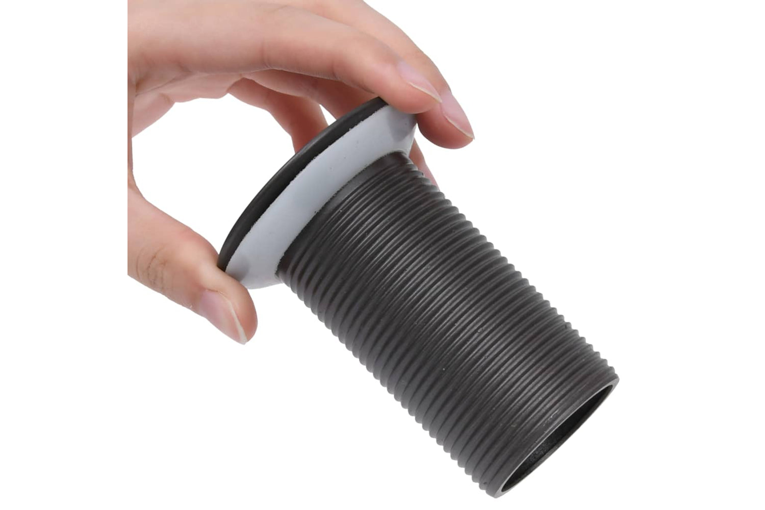 vidaXL 149063 Push Drain Without Overflow Function Grey 6.4x6.4x9.1cm-5