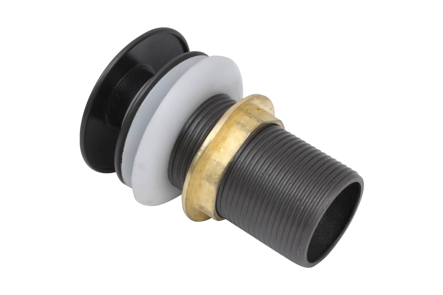 vidaXL 149063 Push Drain Without Overflow Function Grey 6.4x6.4x9.1cm-4