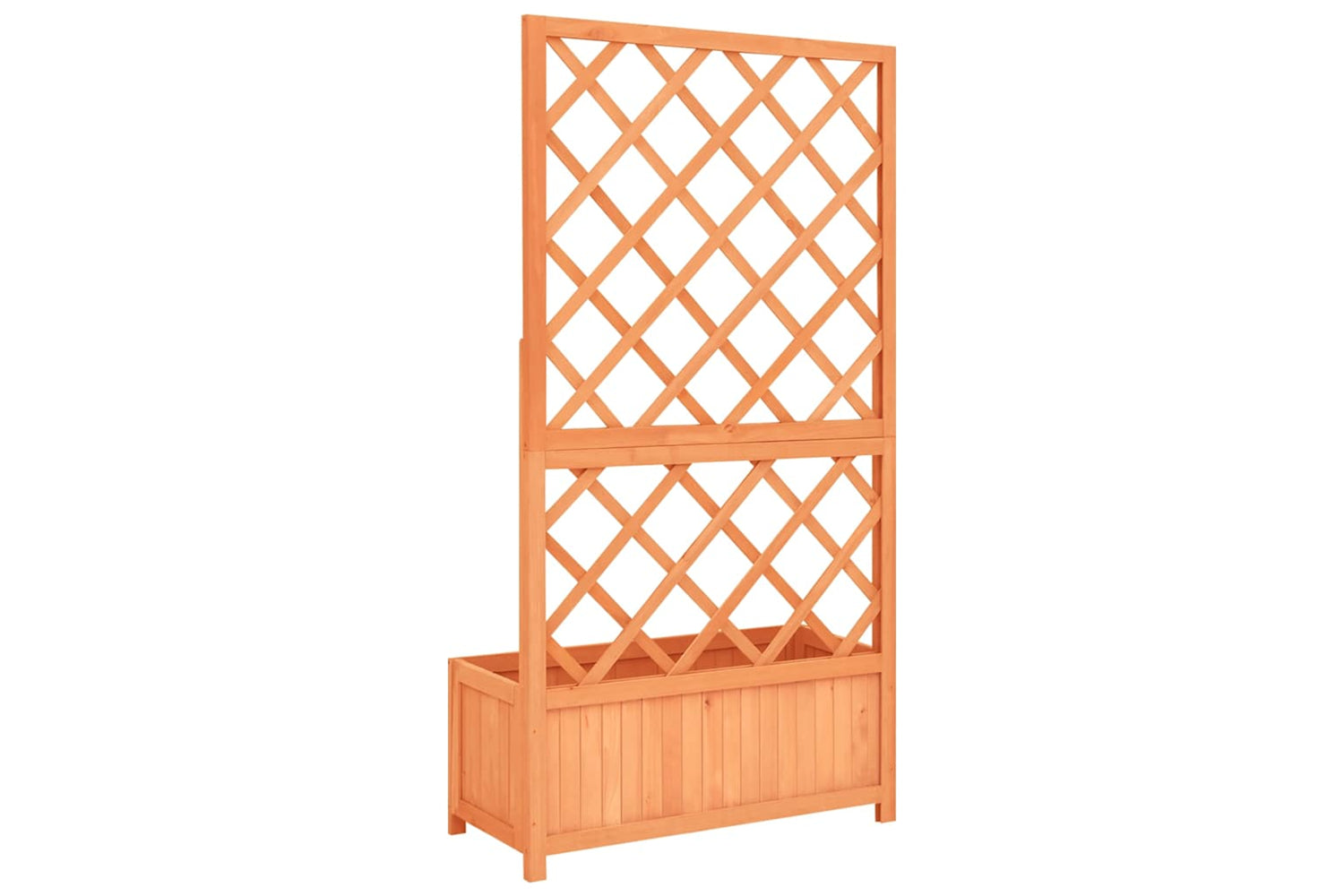vidaXL 316426 Garden Trellis Planter Brown 70x30x135cm Solid Firwood-4
