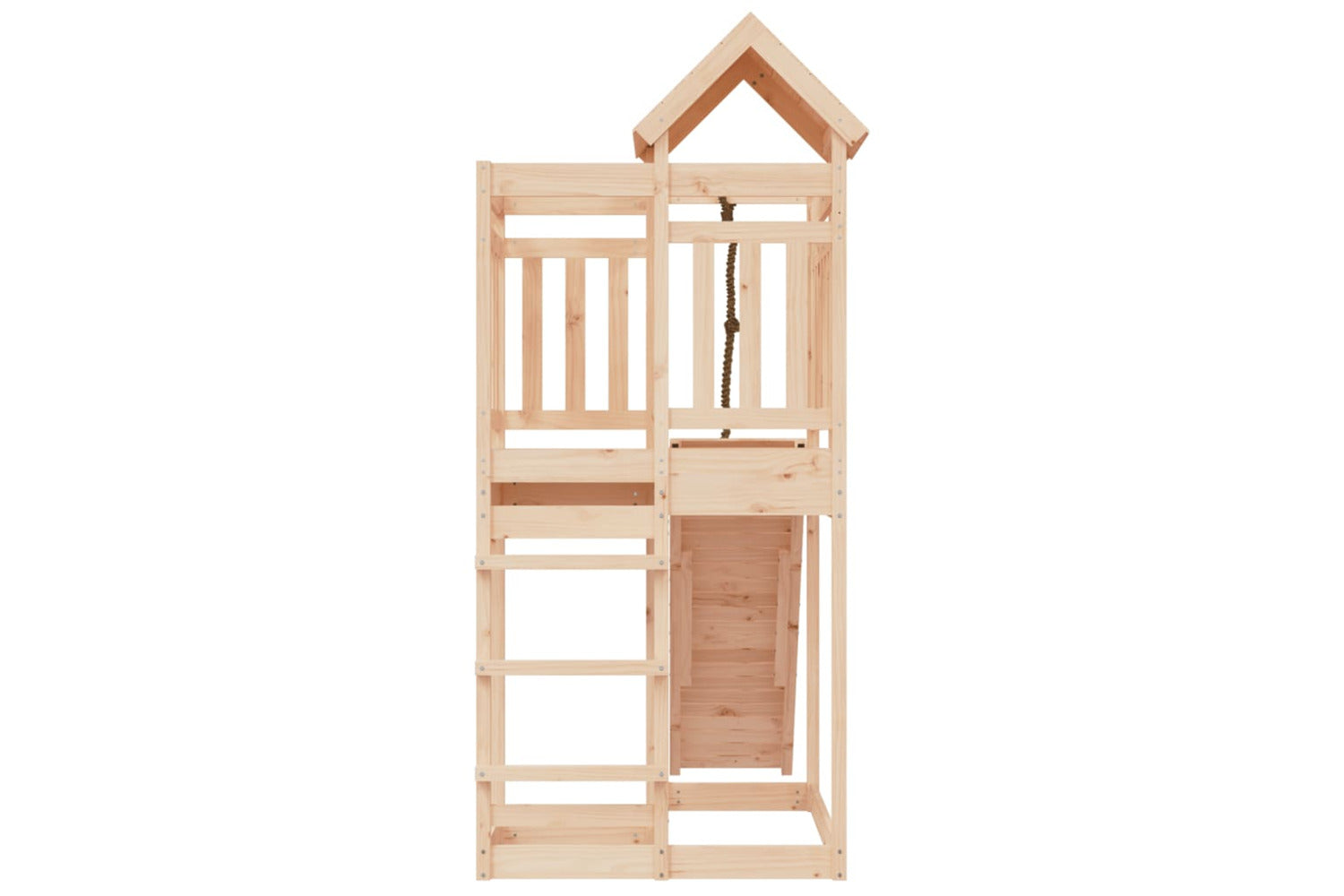 Vidaxl 3156874 Playhouse With Climbing Wall Solid Wood Pine-5