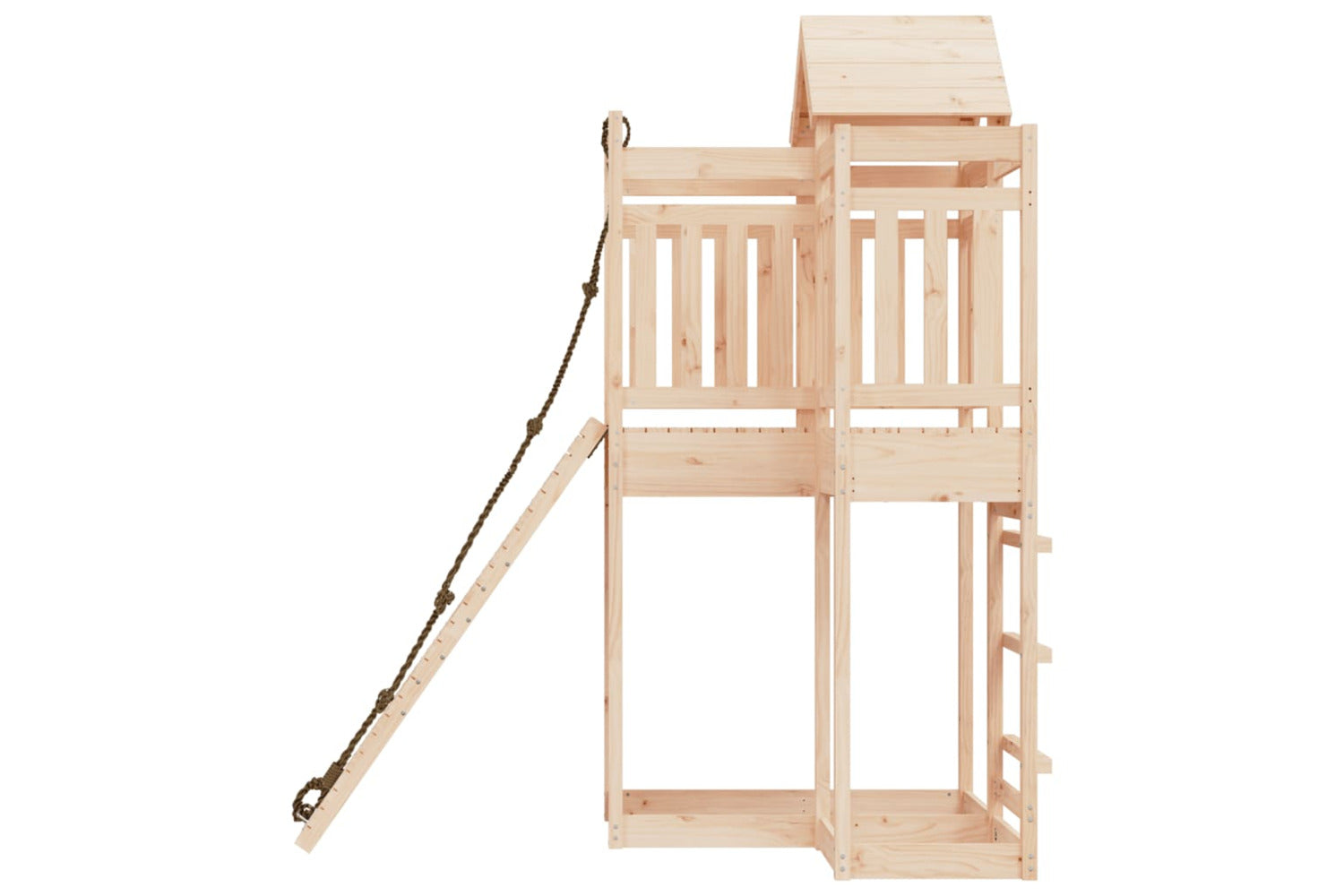 Vidaxl 3156874 Playhouse With Climbing Wall Solid Wood Pine-6